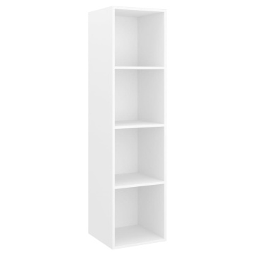Dulap TV montat pe perete, alb, 37x37x142,5 cm, PAL - Img 2