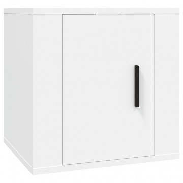 Dulap TV montat pe perete, alb, 40x34,5x40 cm - Img 2