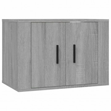 Dulap TV montat pe perete, gri sonoma, 57x34,5x40 cm - Img 2