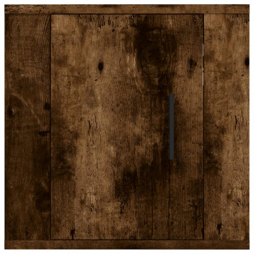 Dulap TV montat pe perete, stejar fumuriu, 40x34,5x40 cm - Img 8