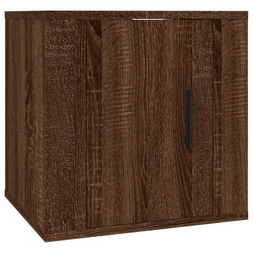 Dulap TV montat pe perete, stejar maro, 40x34,5x40 cm - Img 2