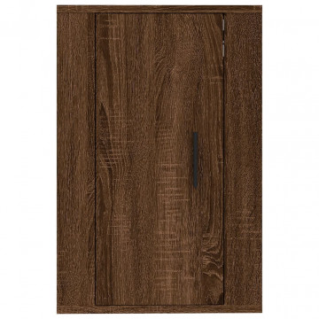 Dulap TV montat pe perete, stejar maro, 40x34,5x60 cm - Img 8