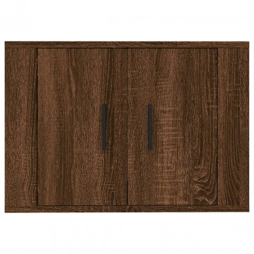 Dulap TV montat pe perete, stejar maro, 57x34,5x40 cm - Img 5