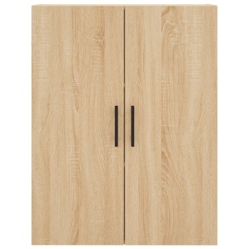 Dulap TV montat pe perete, stejar sonoma, 69,5x34x90 cm - Img 6