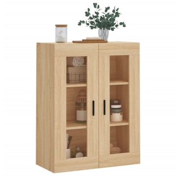 Dulap TV montat pe perete, stejar sonoma, 69,5x34x90 cm - Img 4