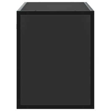Dulap TV, negru, 100x31x39,5 cm, lemn prelucrat și metal - Img 8