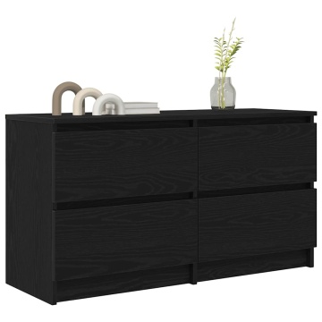 Dulap TV, negru, 100x35x54 cm, lemn prelucrat - Img 4