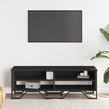 Dulap TV, negru, 122x34x41 cm, lemn prelucrat - Img 3