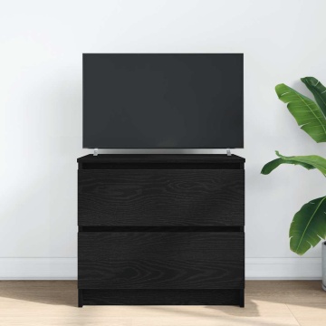 Dulap TV negru 60x35x54 cm lemn prelucrat - Img 3