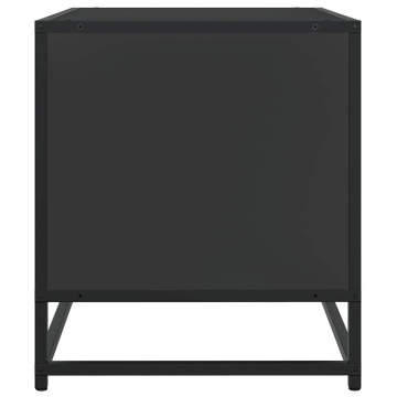 Dulap TV, negru, 61x40x46 cm, lemn prelucrat și metal - Img 8