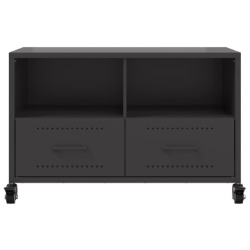 Dulap TV, negru, 68x39x43,5 cm, oțel laminat la rece - Img 5