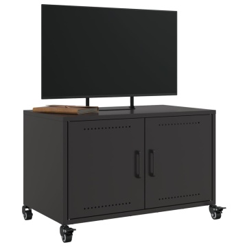 Dulap TV, negru, 68x39x43,5 cm, oțel laminat la rece - Img 8