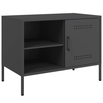 Dulap TV, negru, 68x39x50,5 cm, oțel - Img 2