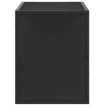 Dulap TV, negru, 80x31x39,5 cm, lemn prelucrat și metal - Img 8