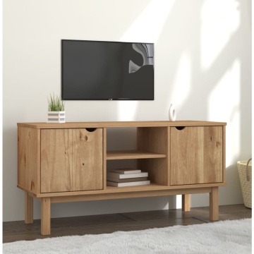 Dulap TV OTTA, 113,5x43x57 cm, lemn masiv de pin - Img 1