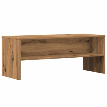 Dulap TV, stejar artizanal, 100x40x40 cm, lemn prelucrat - Img 2