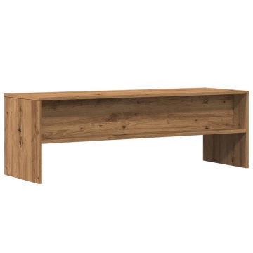 Dulap TV, stejar artizanal, 120x40x40 cm, lemn prelucrat - Img 5