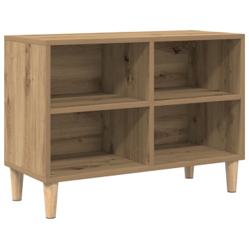 Dulap TV, stejar artizanal, 69,5x30x50 cm, lemn prelucrat - Img 2
