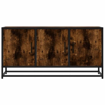 Dulap TV stejar fumuriu, 100x35x50 cm lemn prelucrat și metal - Img 4
