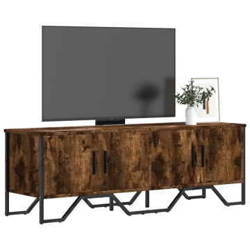 Dulap TV, stejar fumuriu, 122x34x41 cm, lemn prelucrat - Img 1