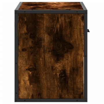 Dulap TV, stejar fumuriu, 60x31x39,5 cm lemn și metal - Img 8
