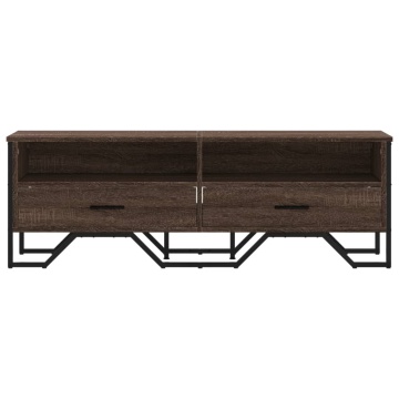 Dulap TV, stejar maro, 122x34x41 cm, lemn prelucrat - Img 4