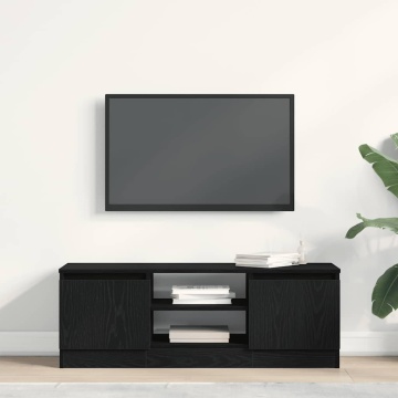 Dulap TV Stejar Negru 102x30x36 cm Lemn prelucrat - Img 3
