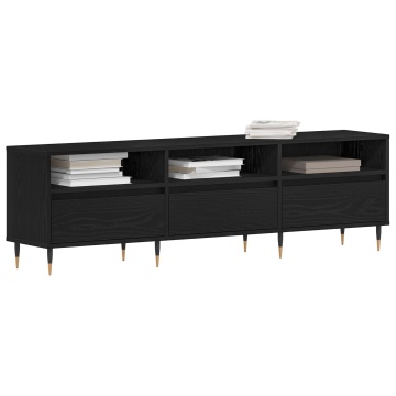 Dulap TV, stejar negru, 150x30x44,5 cm, lemn prelucrat - Img 3