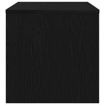 Dulap TV Stejar Negru 80x40x40 cm Lemn prelucrat - Img 5