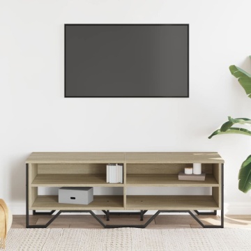 Dulap TV, stejar sonoma, 122x34x41 cm, lemn prelucrat - Img 3