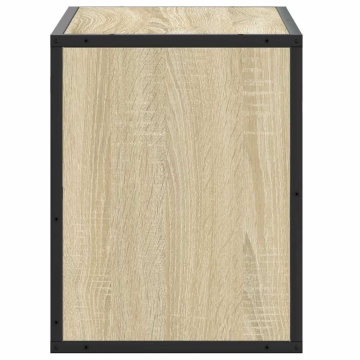 Dulap TV, stejar sonoma, 60x31x39,5cm, lemn prelucrat și metal - Img 8