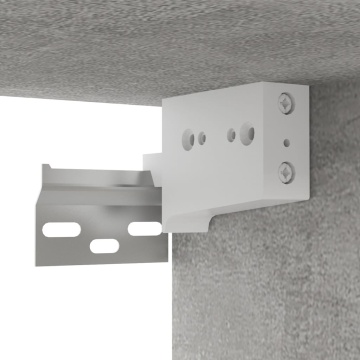 Dulap TV suspendat, gri beton, 100x30x26,5 cm, PAL - Img 5
