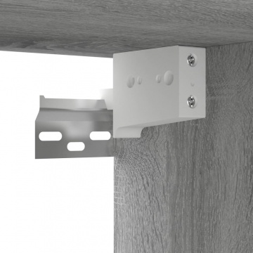 Dulap TV suspendat, gri sonoma, 60x30x30 cm, lemn prelucrat - Img 6