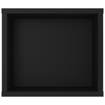 Dulap TV suspendat, negru, 100x30x26,5 cm, PAL - Img 7