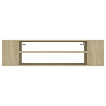 Dulap TV suspendat, stejar Sonoma, 100x30x26,5 cm, PAL - Img 4
