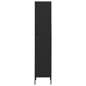 Dulap vestiar, negru, 35x46x180 cm, oțel - Img 3