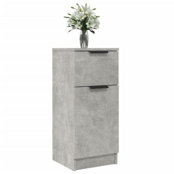 Dulapuri, 2 buc., gri beton, 30x30x70 cm, lemn compozit - Img 4