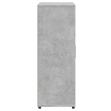 Dulapuri, 2 buc., gri beton, 60x31x84 cm, lemn prelucrat - Img 6
