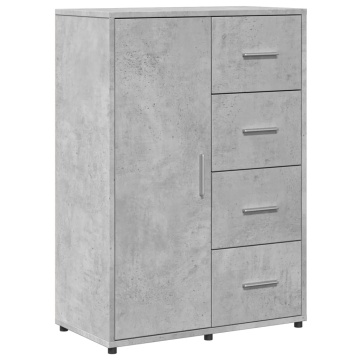 Dulapuri, 2 buc., gri beton, 60x31x84 cm, lemn prelucrat - Img 8