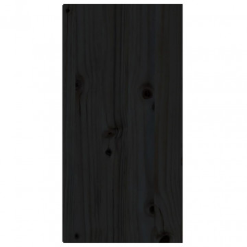 Dulapuri de perete, 2 buc., negru, 30x30x60 cm, lemn masiv pin - Img 7