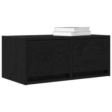 Dulapuri TV 2 buc stejar negru 60x31x25,5 cm lemn prelucrat - Img 4