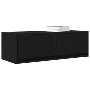 Dulapuri TV 2 buc Stejar negru 80x31x25,5 cm Lemn prelucrat - Img 4