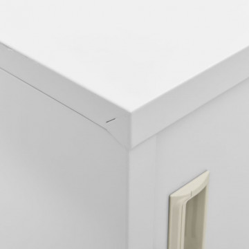 Dulapuri vestiar 2 buc. gri deschis 90x45x92,5 cm oțel - Img 6
