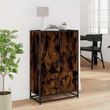 Dulapuru stejar afumat 68x35x106,5 cm lemn și metal prelucrat - Img 3