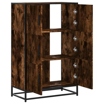 Dulapuru stejar afumat 68x35x106,5 cm lemn și metal prelucrat - Img 6