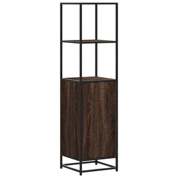 Dulapuru stejar maro 35,5x35x139 cm lemn și metal prelucrat - Img 2