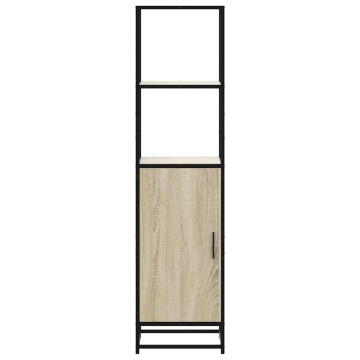 Dulapuru Stejar Sonoma 35,5x35x139 cm lemn și metal prelucrat - Img 4