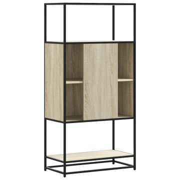 Dulapuru Stejar Sonoma 68x35x139 cm lemn și metal prelucrat - Img 5