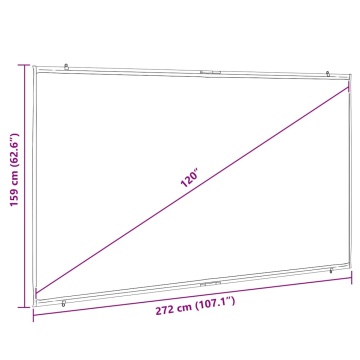 Ecran de proiecție suspendat pe perete 120 inch 16:9 - Img 6