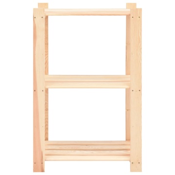 Etajere cu 3 niveluri, 2 buc., 60x38x90 cm, pin masiv, 150 kg - Img 4